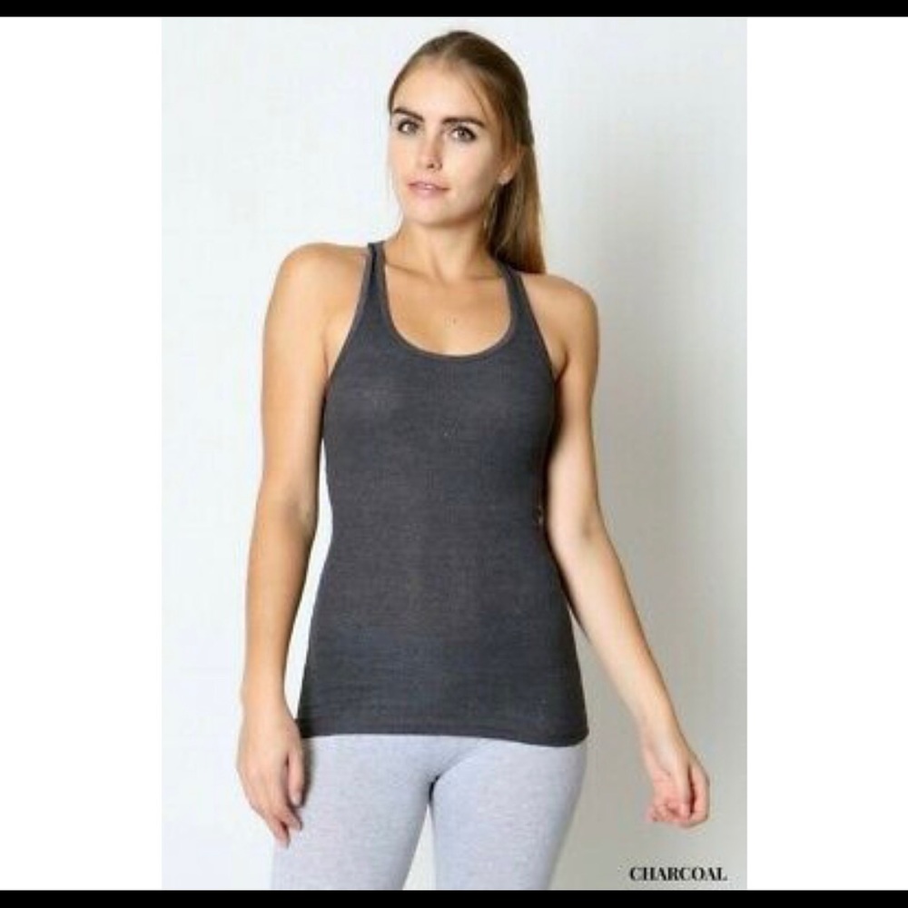 "RACERBACK" in Charcoal